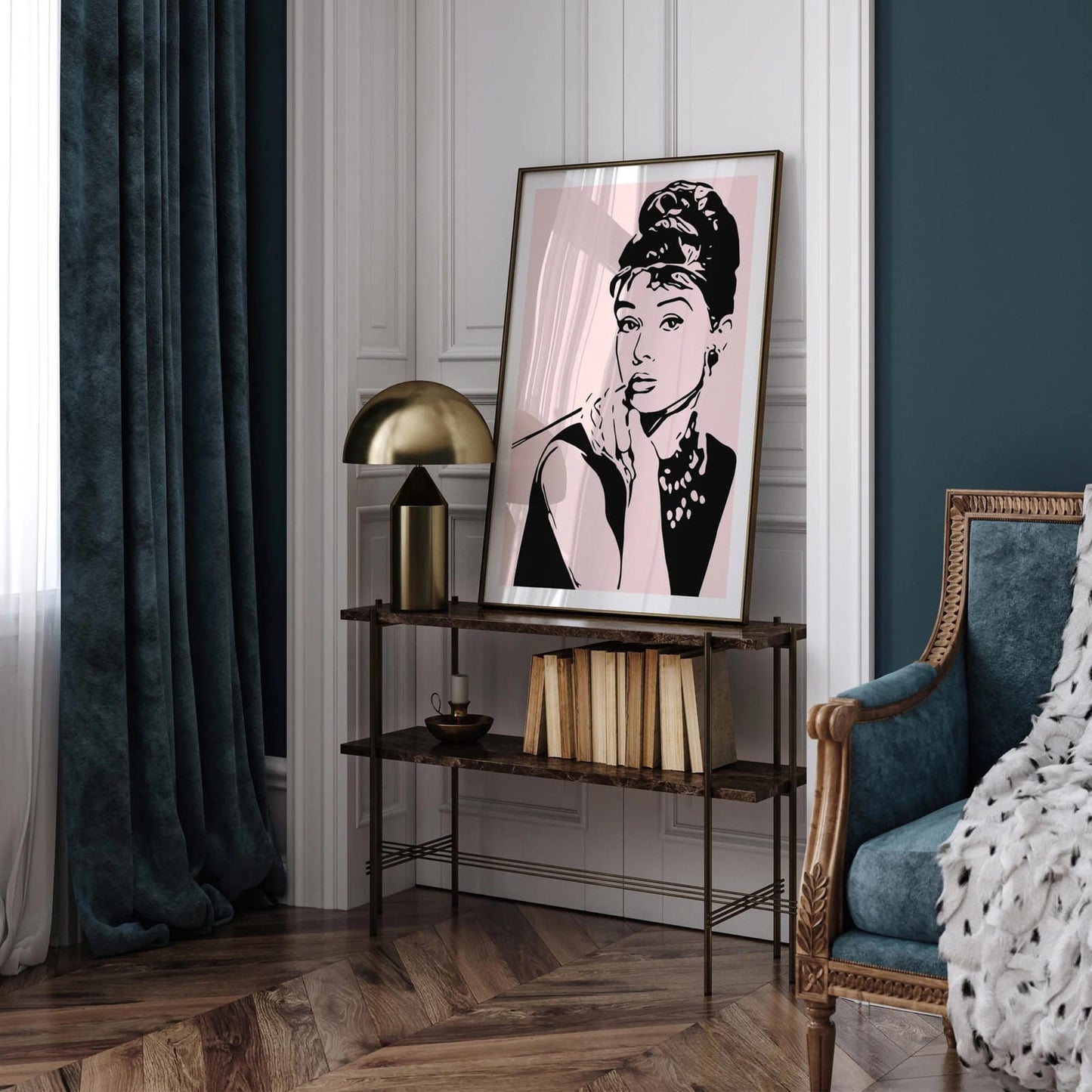 Audrey Hepburn Pink Poster