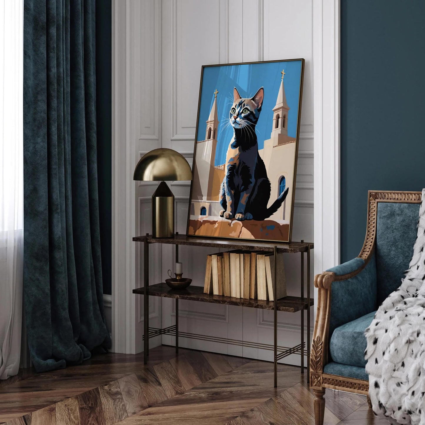 Priest Cat Quirky Wall Art Poster