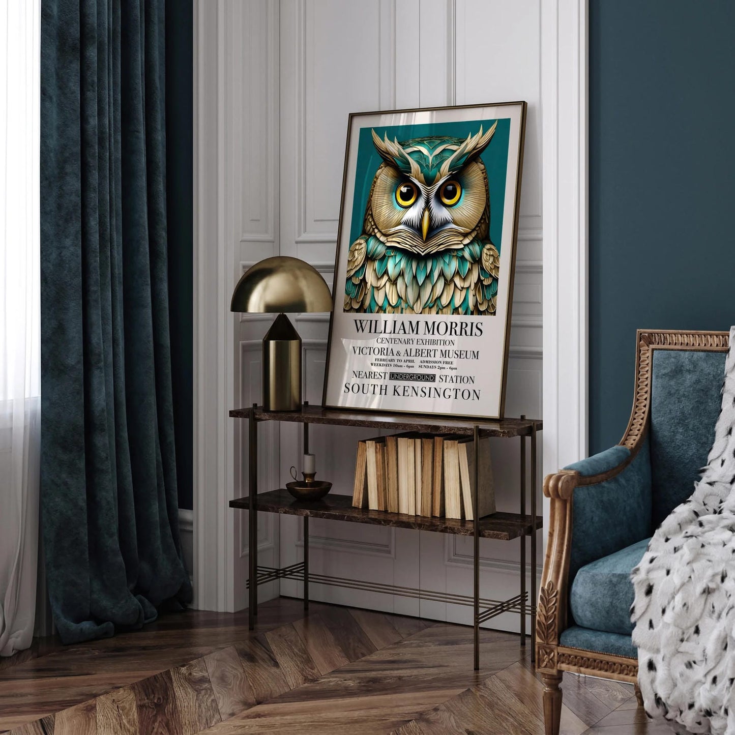 William Morris Victorian Owl Wall Art