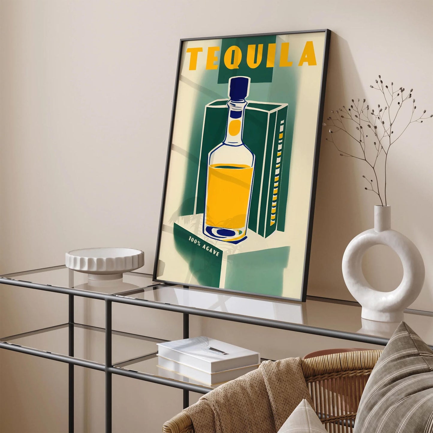 Tequila Green Kitchen Retro Wall Art