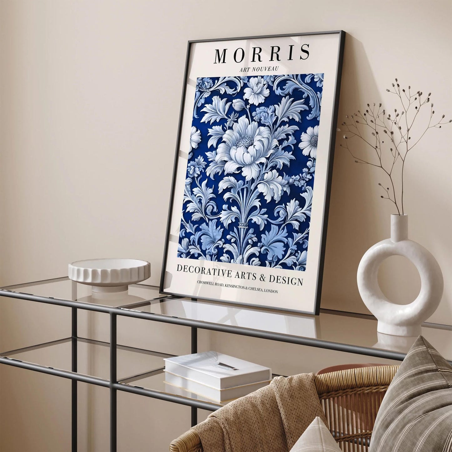 Blue Botanical Morris Wall Art 2025