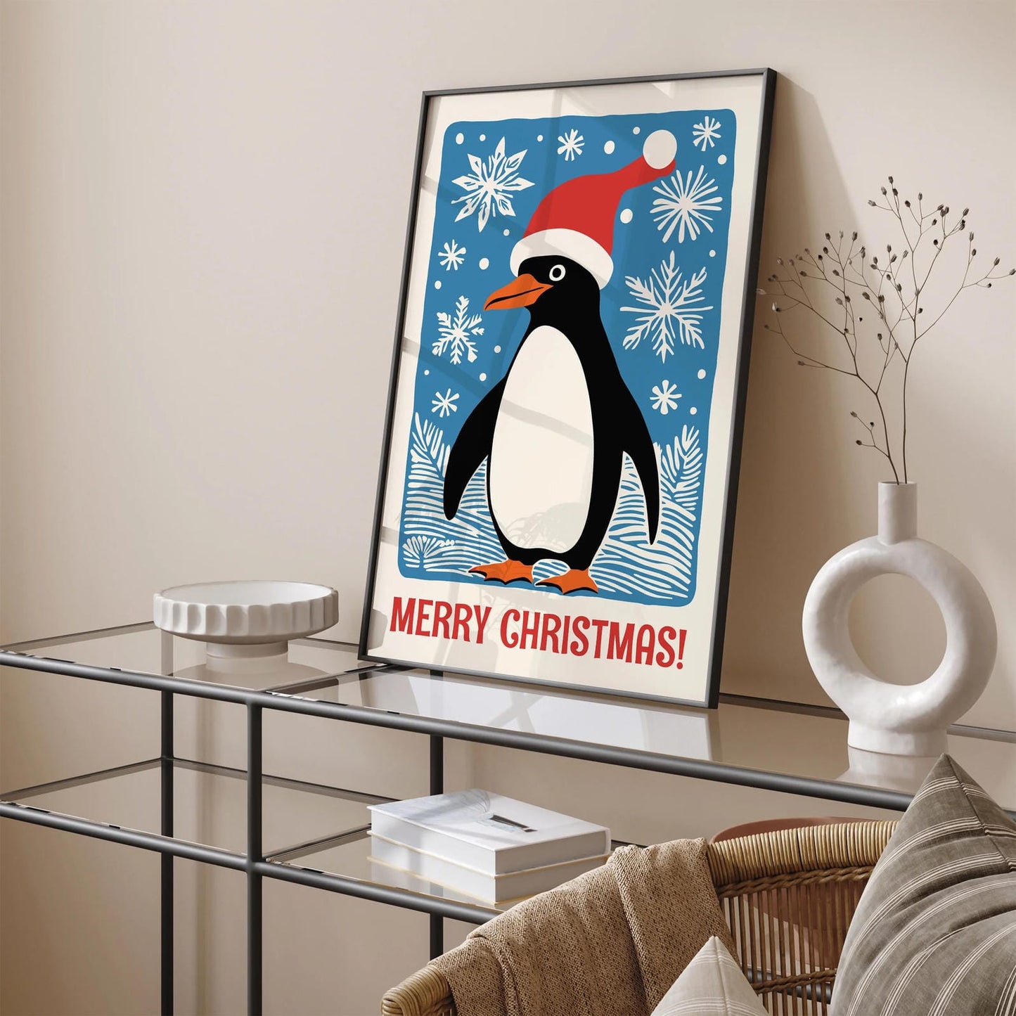 Merry Xmas Cute Penguin Poster