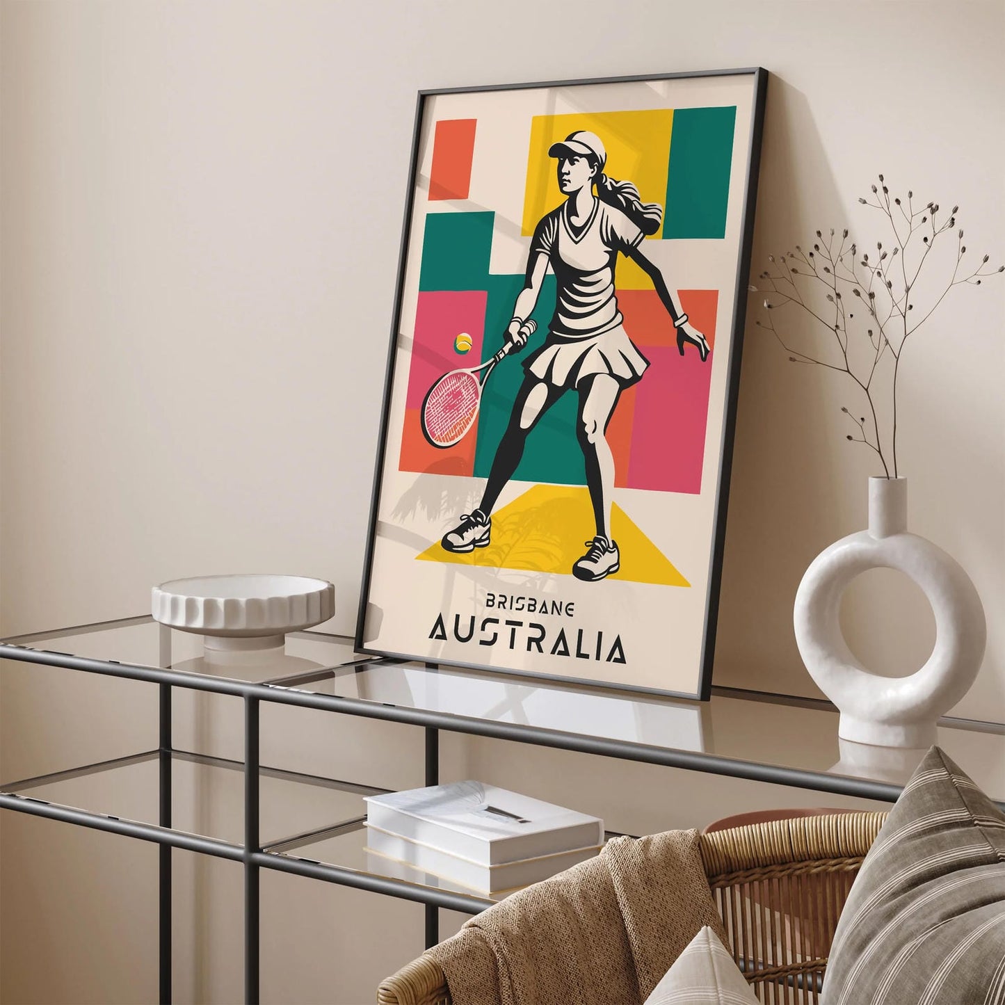 Tennis Game Australia Brisbane Poster
