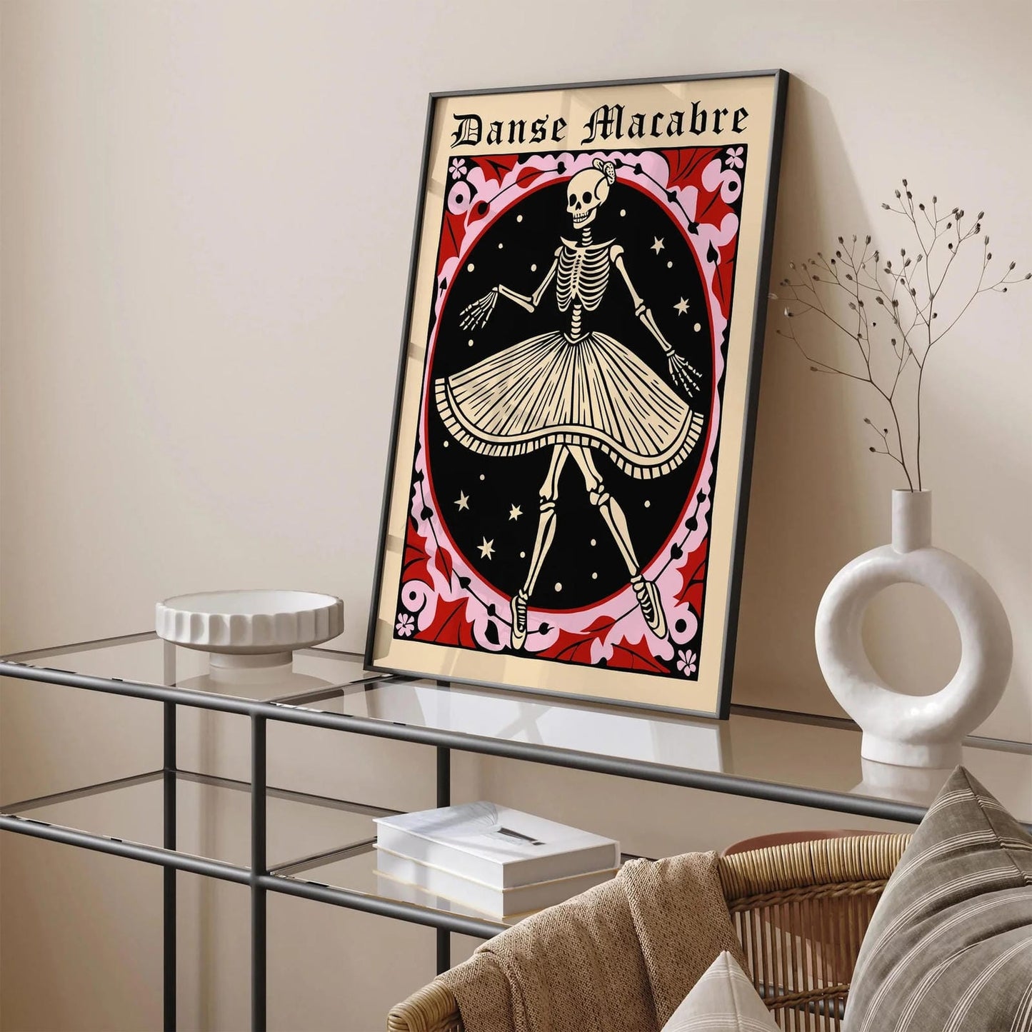 Ballerina Art Print – Gothic Rockabilly Style