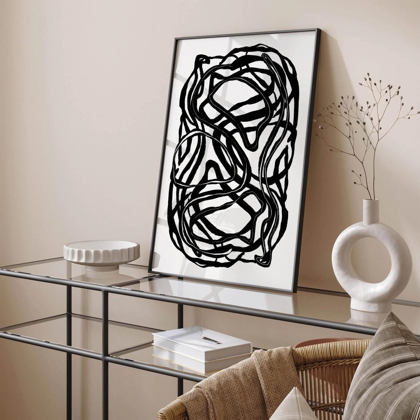 Black and White Brush Painting Reproduction - HypeSheriff Europe