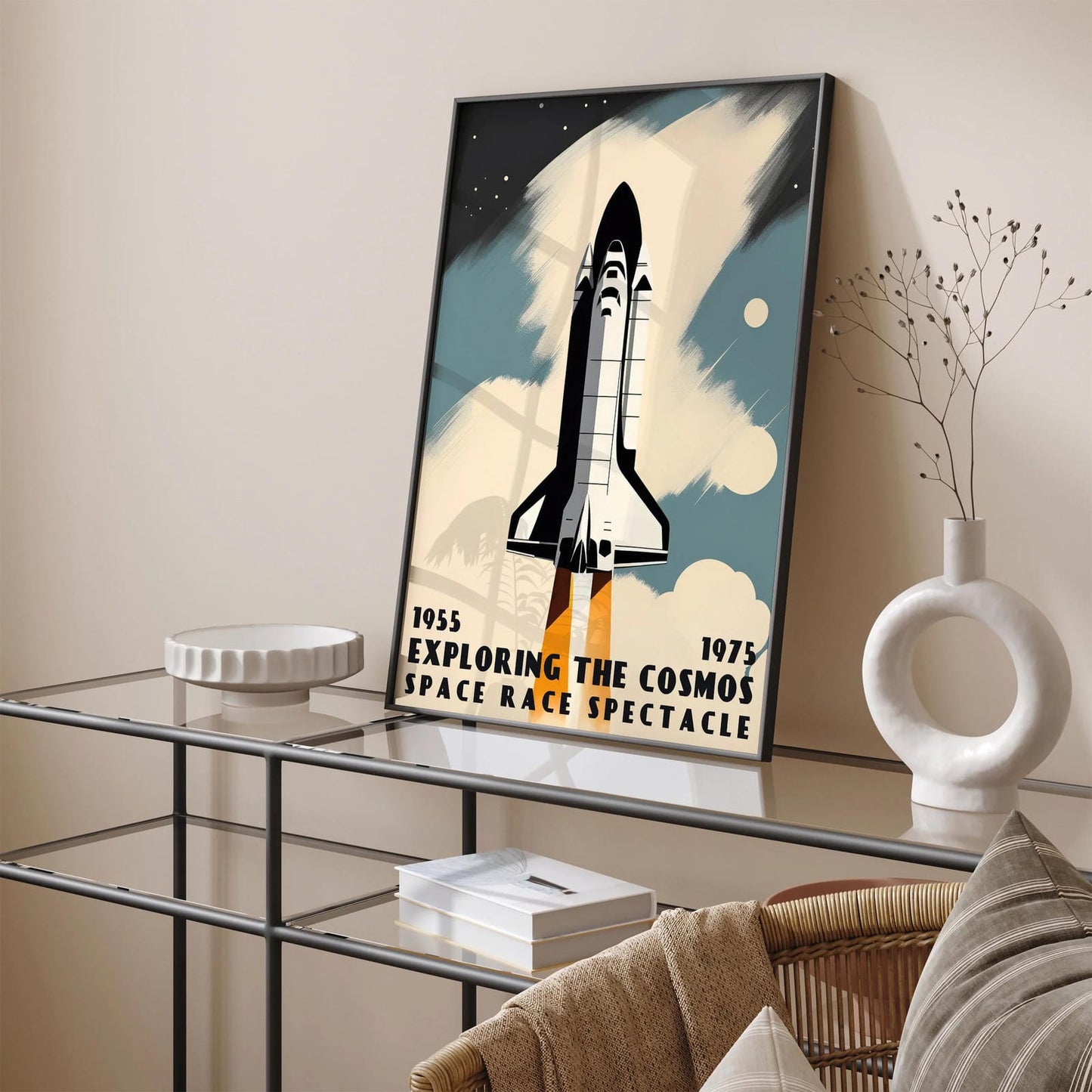 Retro Space Race Poster