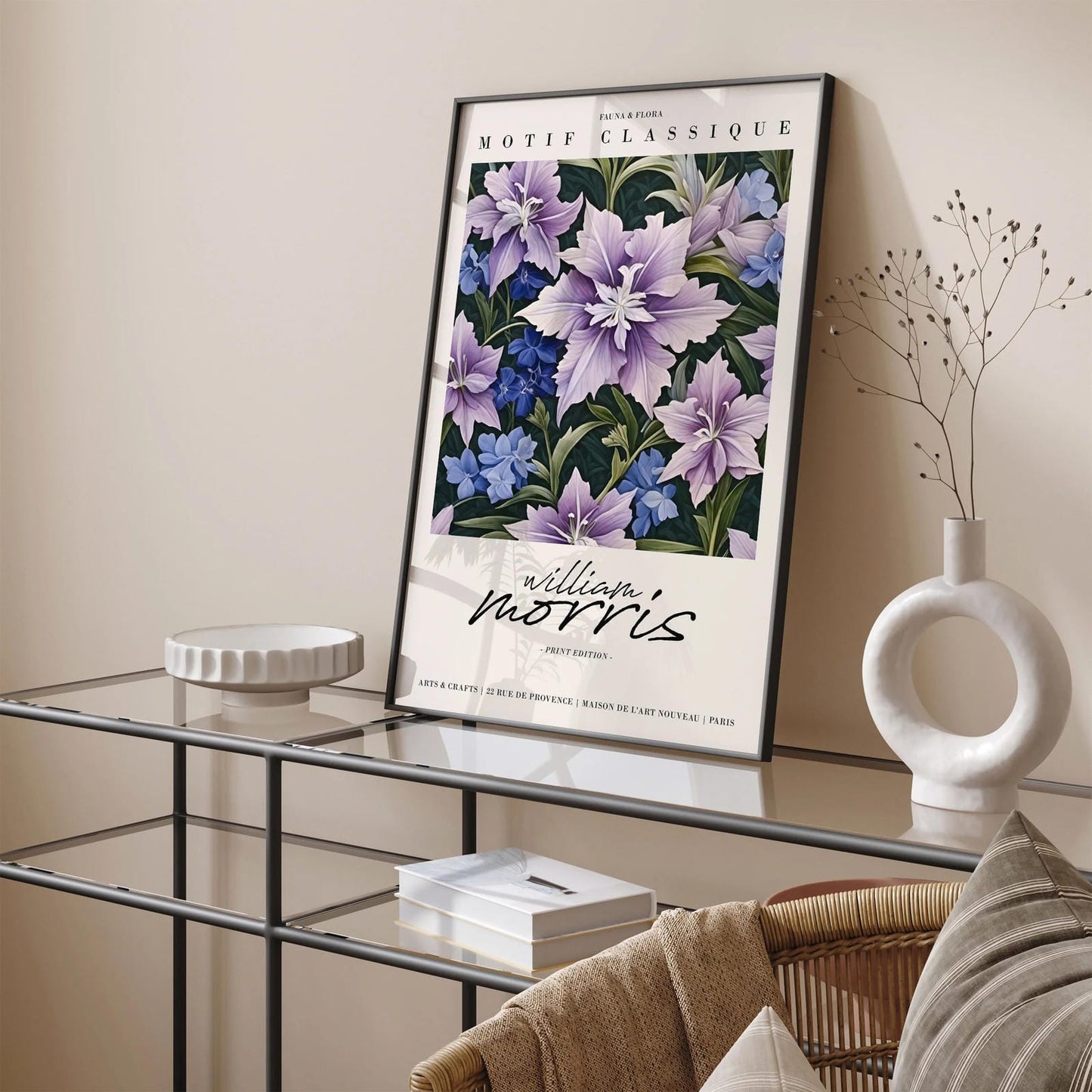 Victorian Blooms: William Morris Botanical Poster