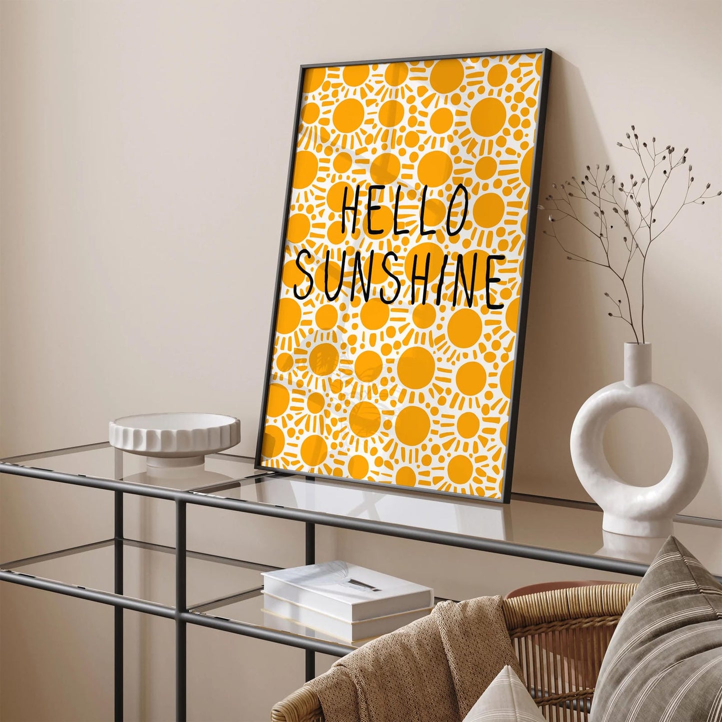 Hello Sunshine Yellow Sunny Art Print