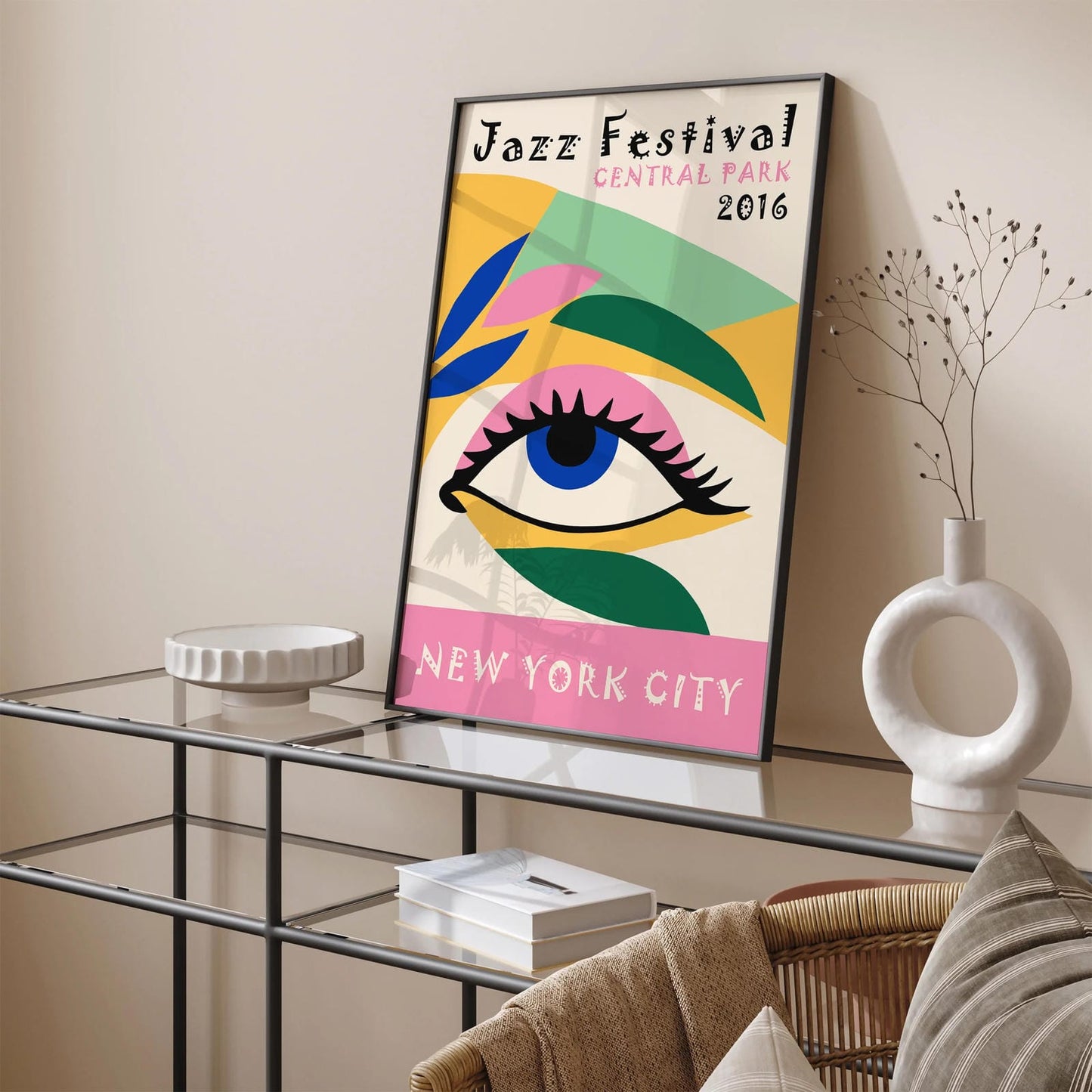 Jazz Festival Central Park Modern Poster