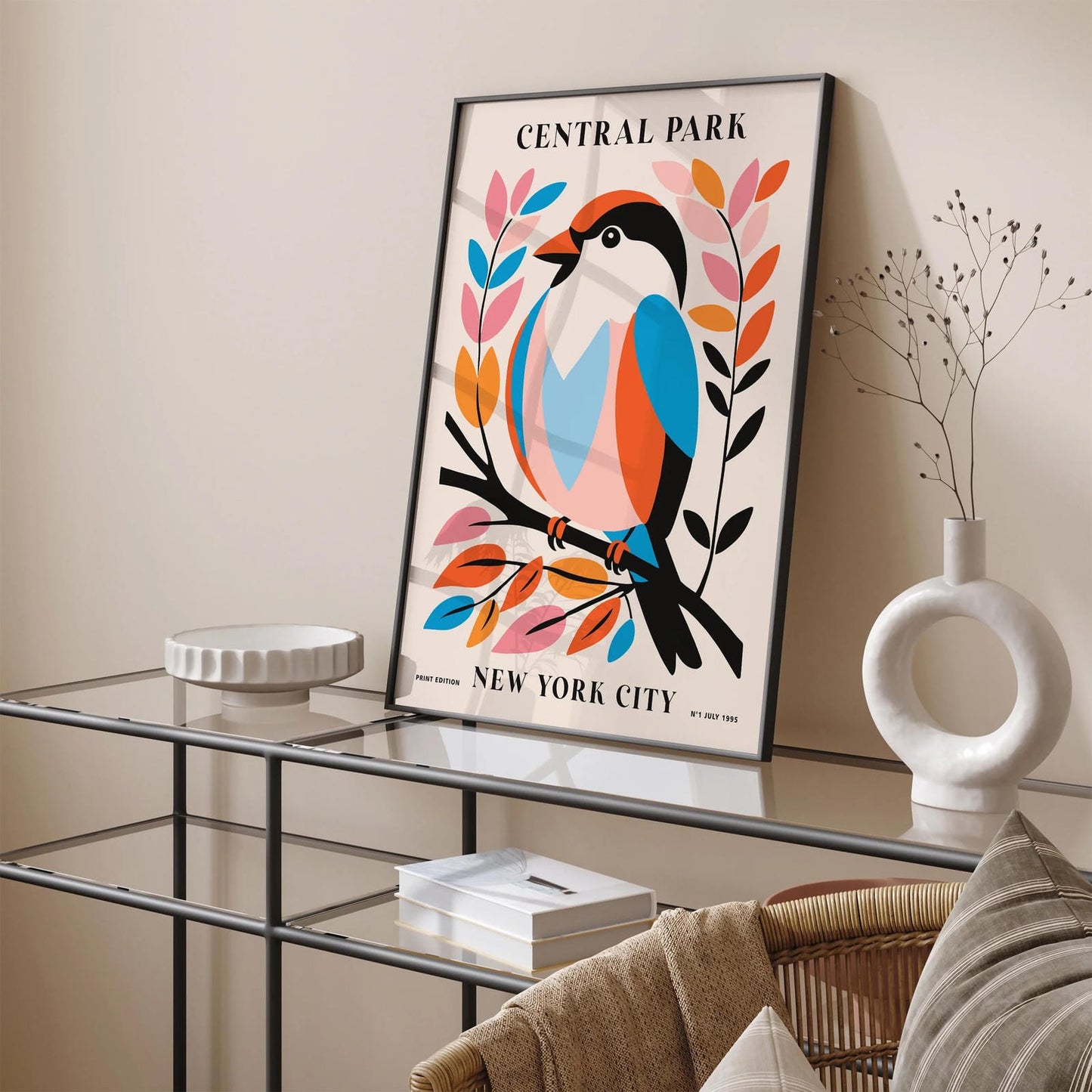 Central Park NYC Cute Bird Poster