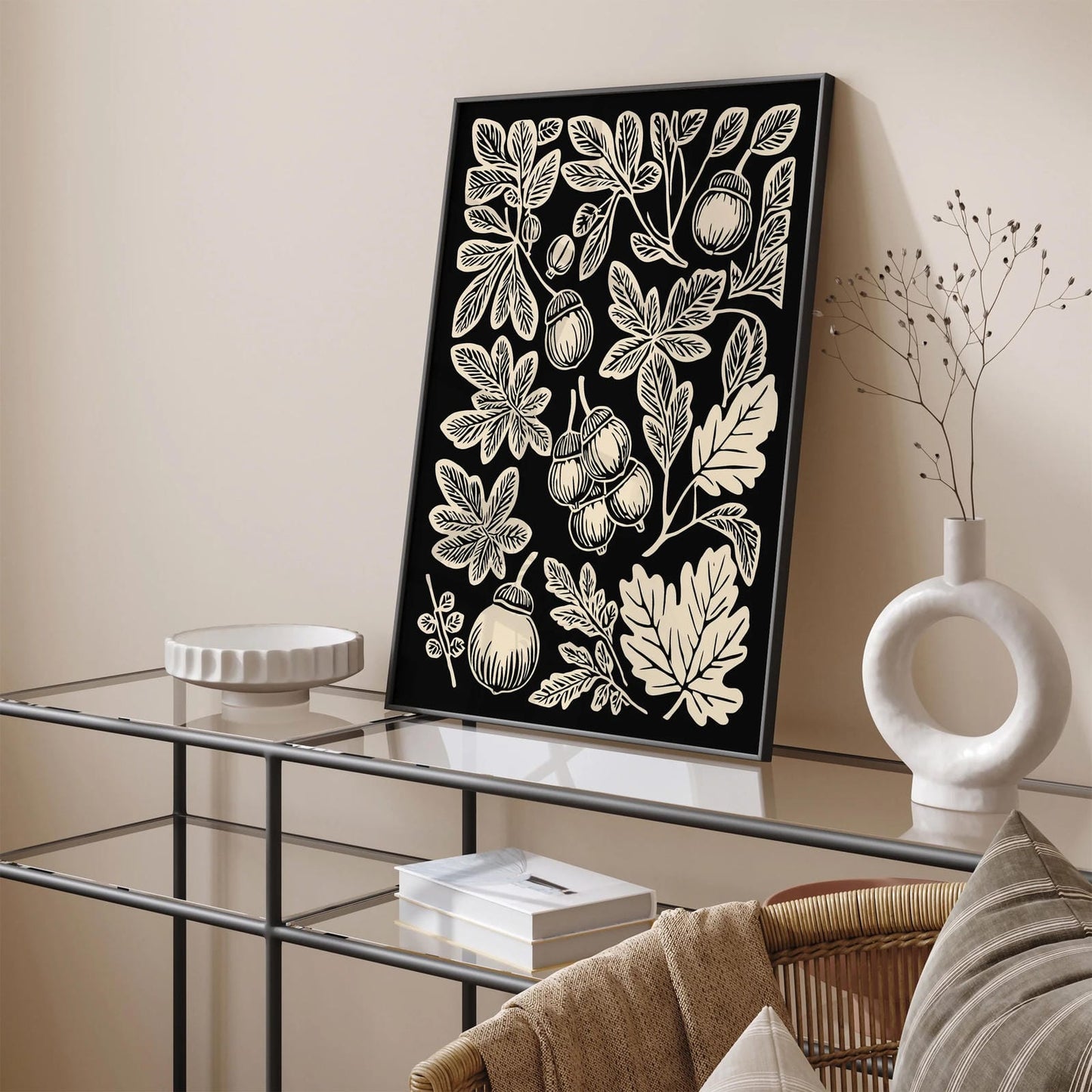 Fall Leaves and Acorns Art Print