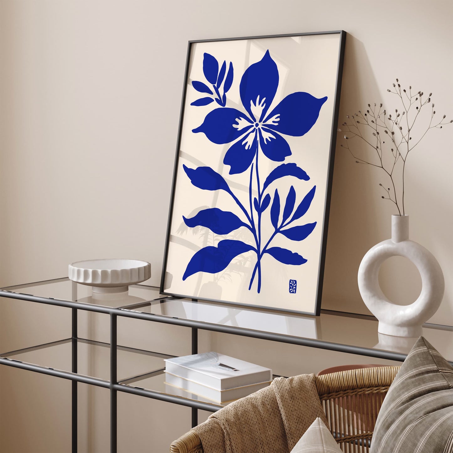 Blue Azure Flower Poster