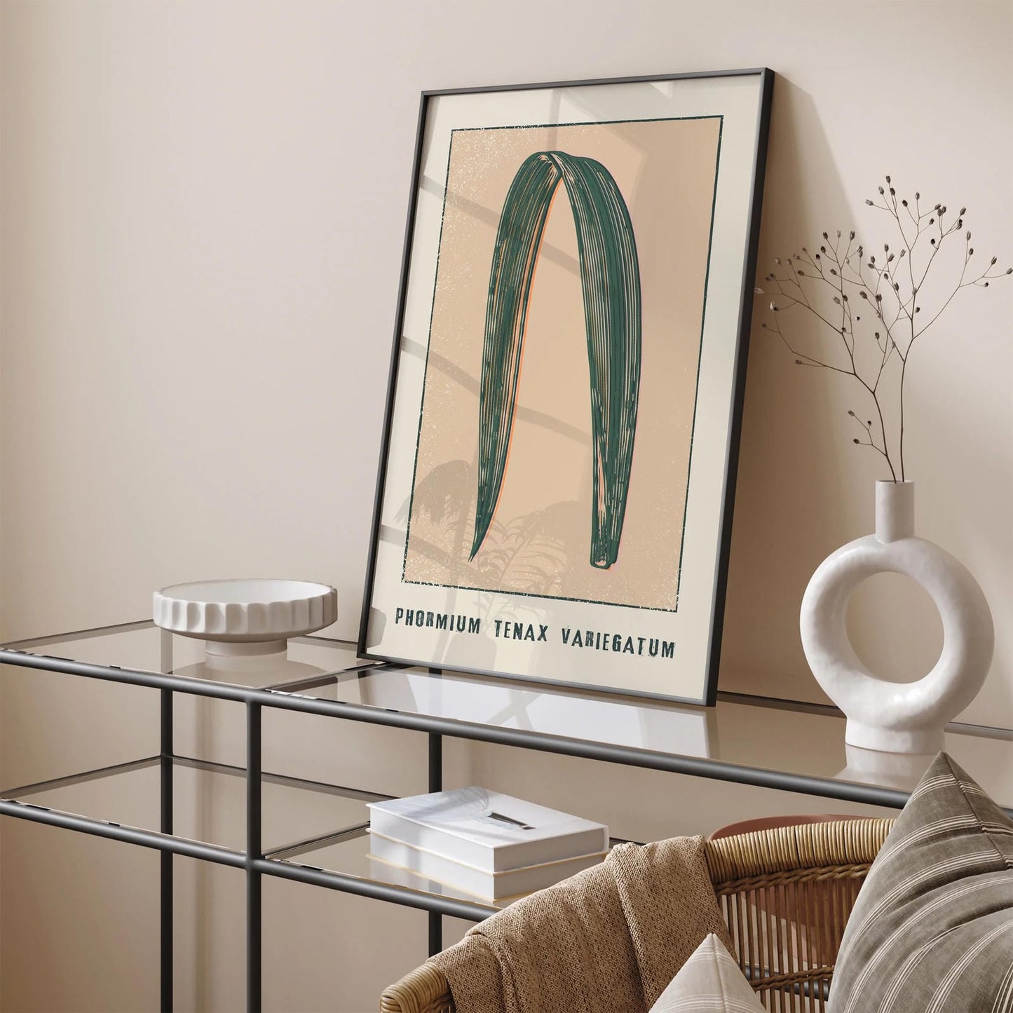 Phormium Tenax Veriegatum Floral Print