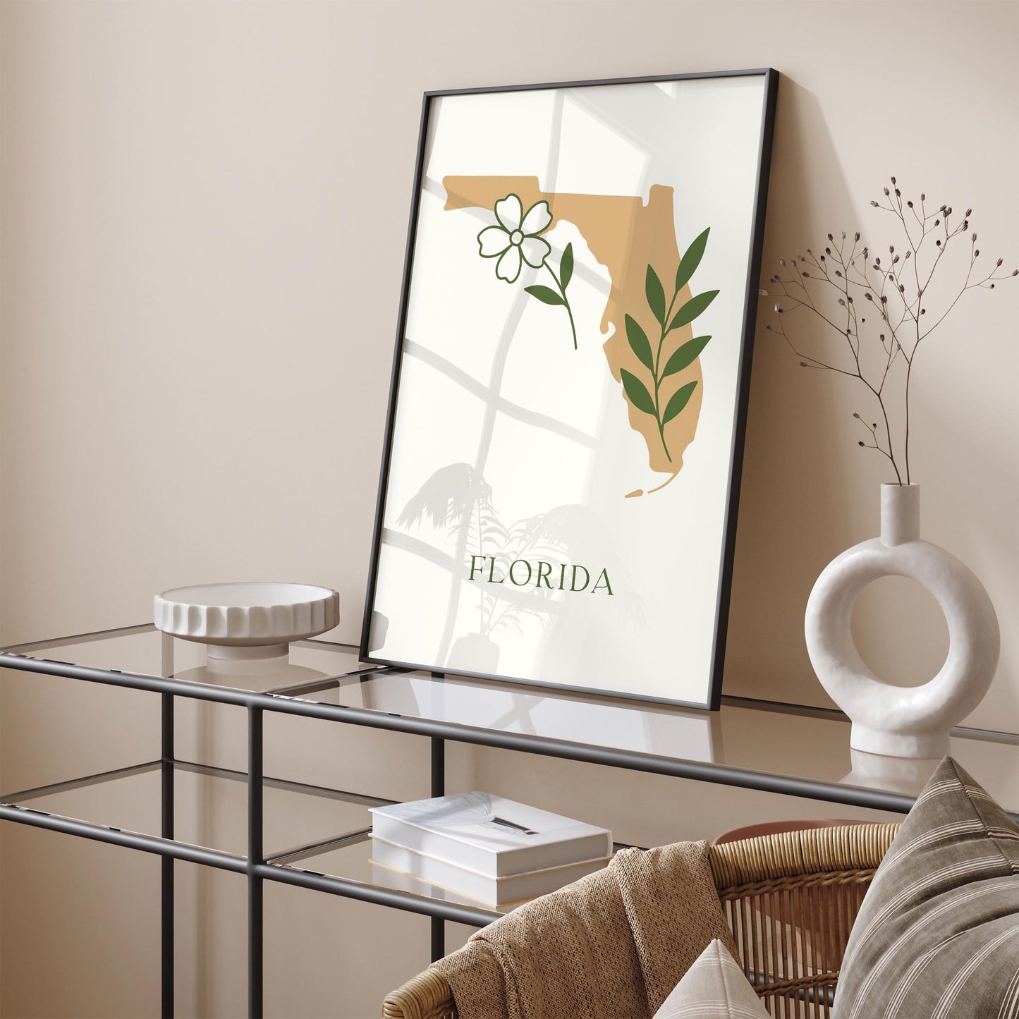 Minimalist Florida Art Print - Modern Travel Poster