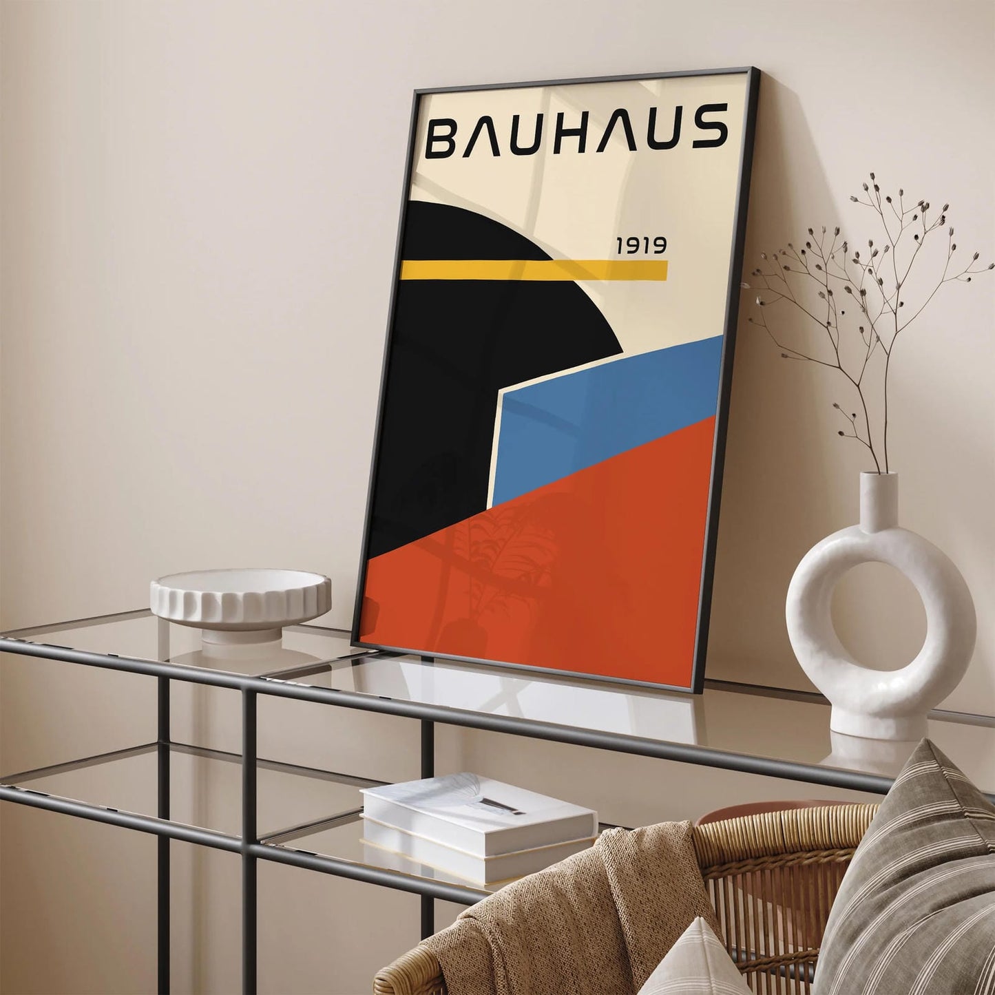 Minimalist Bauhaus Office Art Print