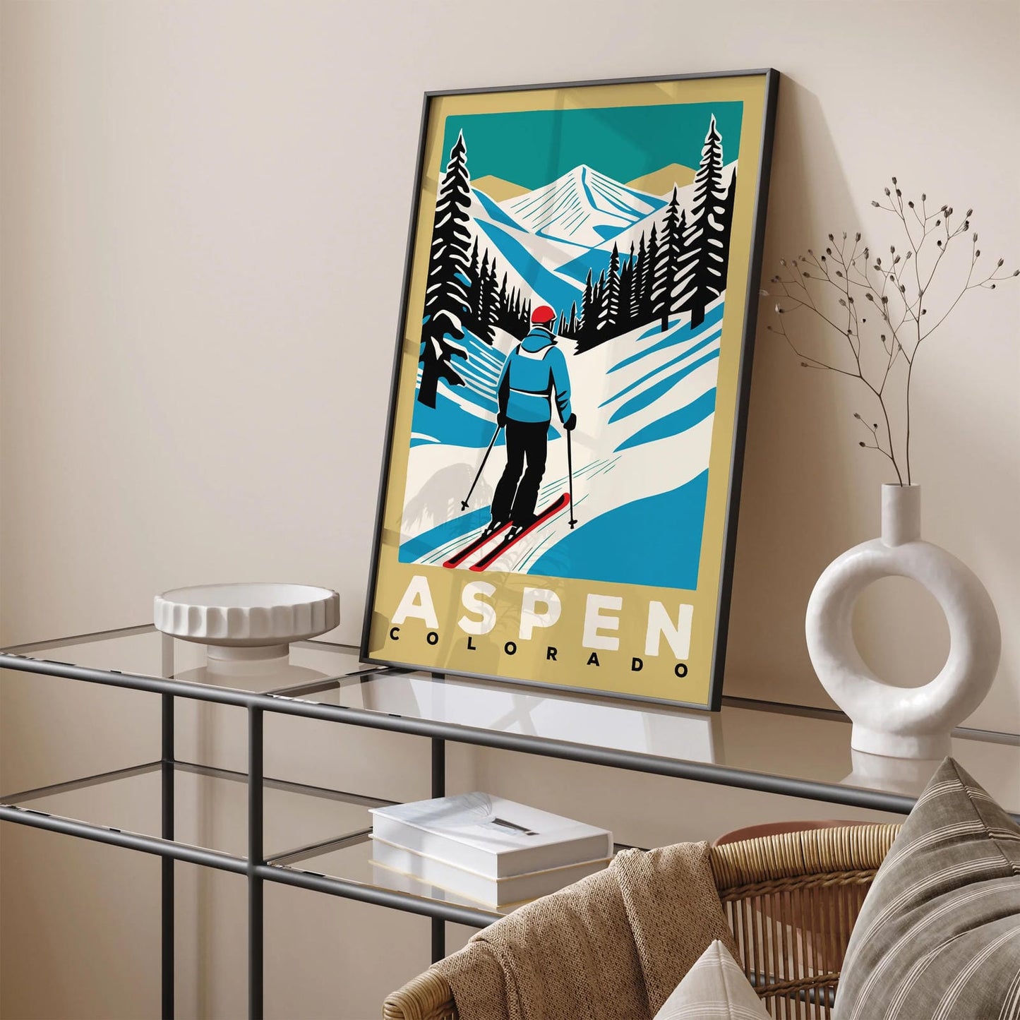 Aspen Colorado - Aesthetic Travel Poster