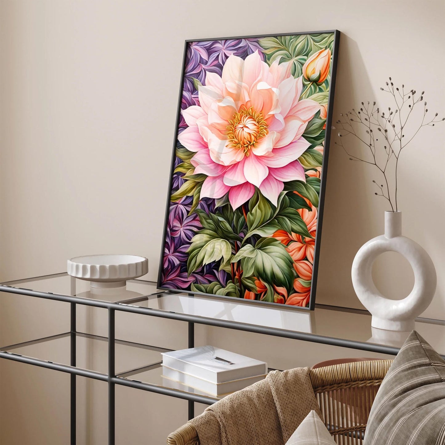 Victorian Beautiful Flower Art Print
