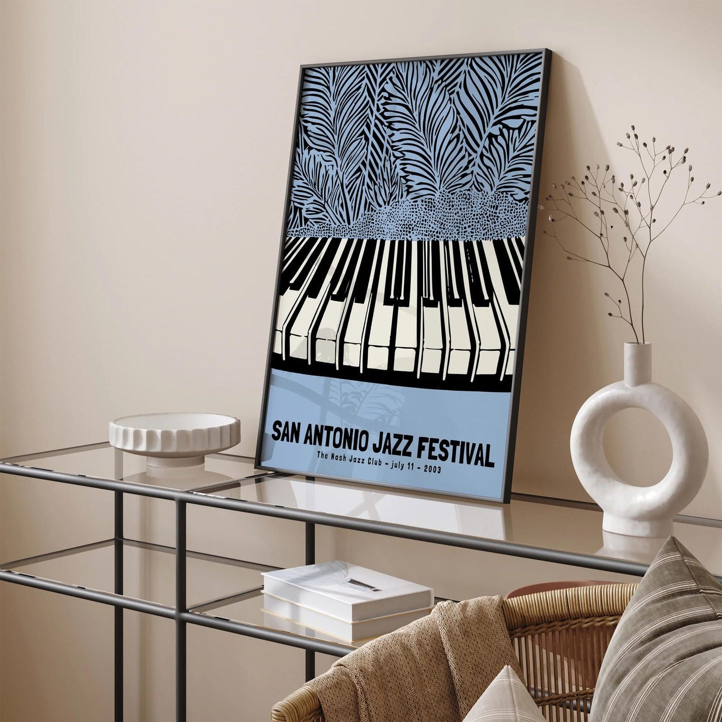 San Antonio Jazz Festival Blue Poster