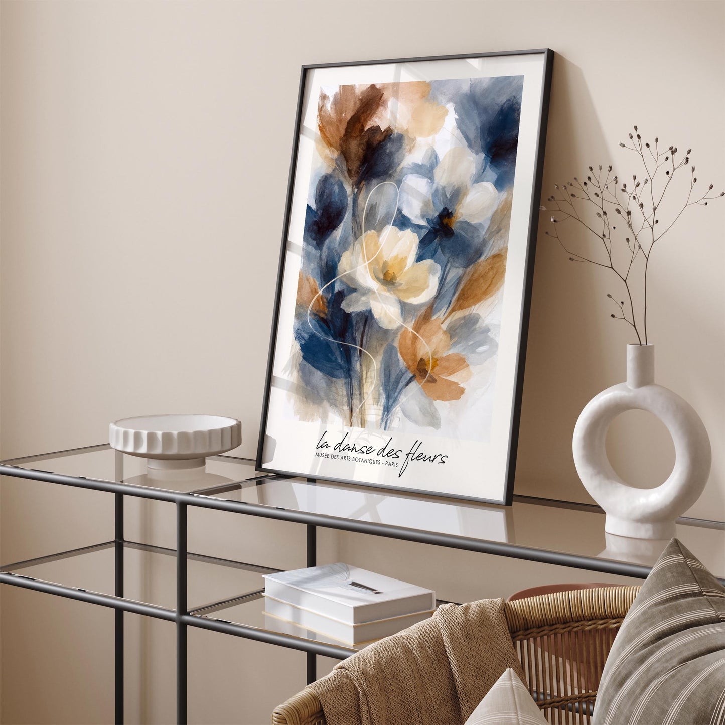 Dance of Flowers Poster - Artistic Floral Painting Wall Art