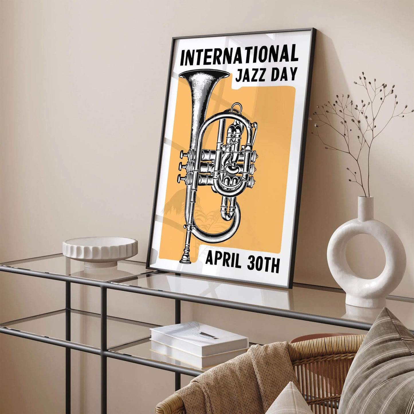 International Jazz Day Retro Poster