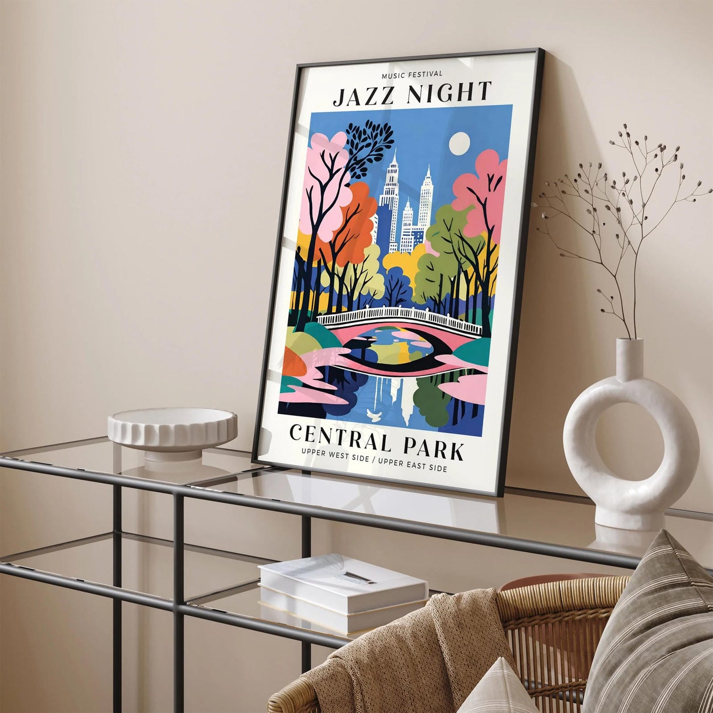 Jazz Night in Central Park Music Art Print