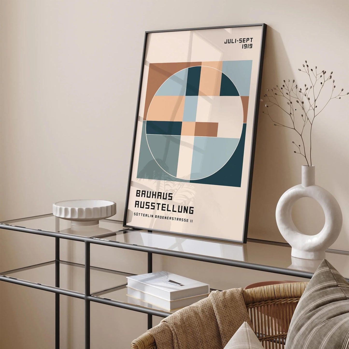 Bauhaus Geometric Pastel Colors Art Print