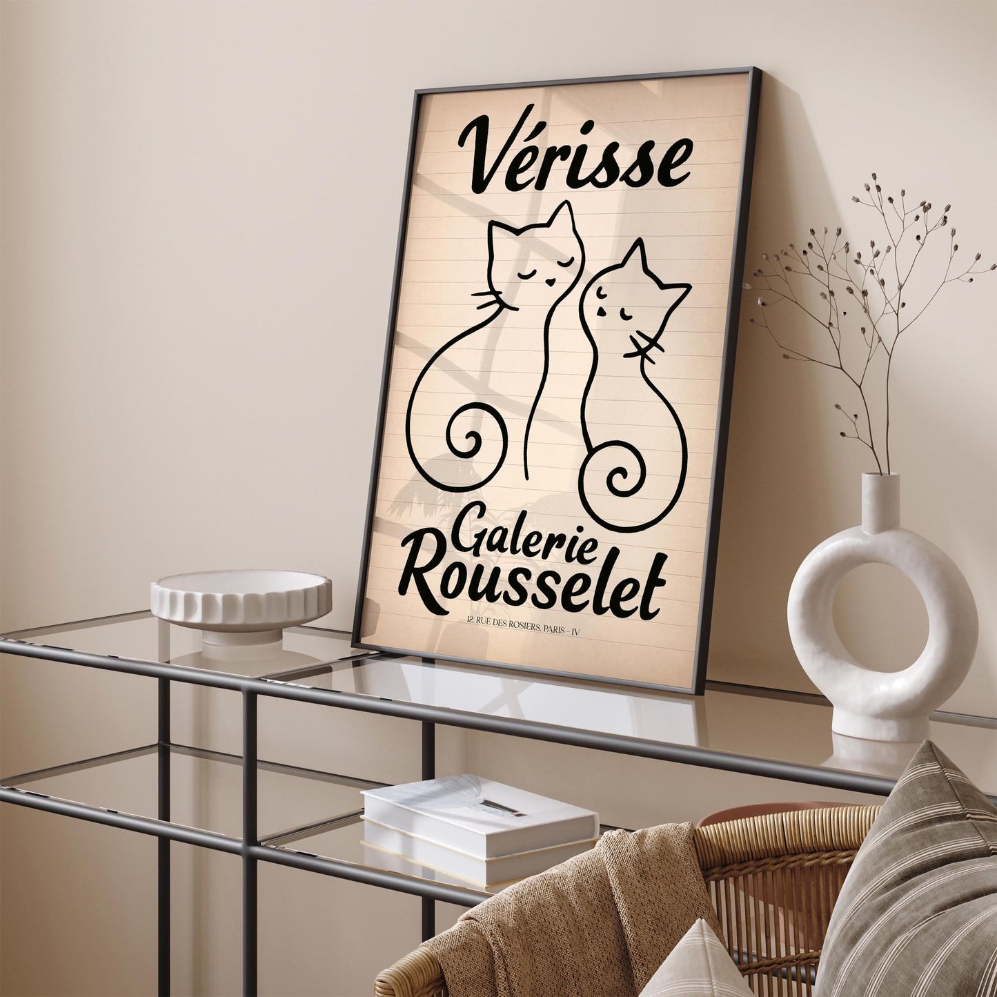 Verisse Galerie Rousselet - Vintage Cats Wall Art Print