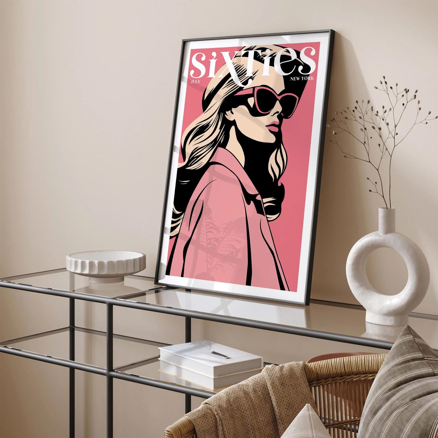 Sixties Pink Fashion Poster