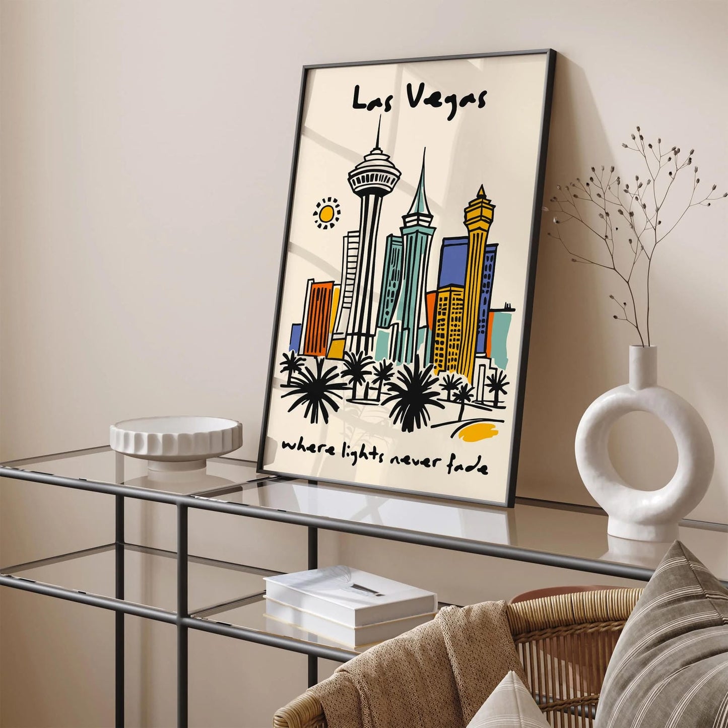 Las Vegas Where Lights Never Fade Travel Poster