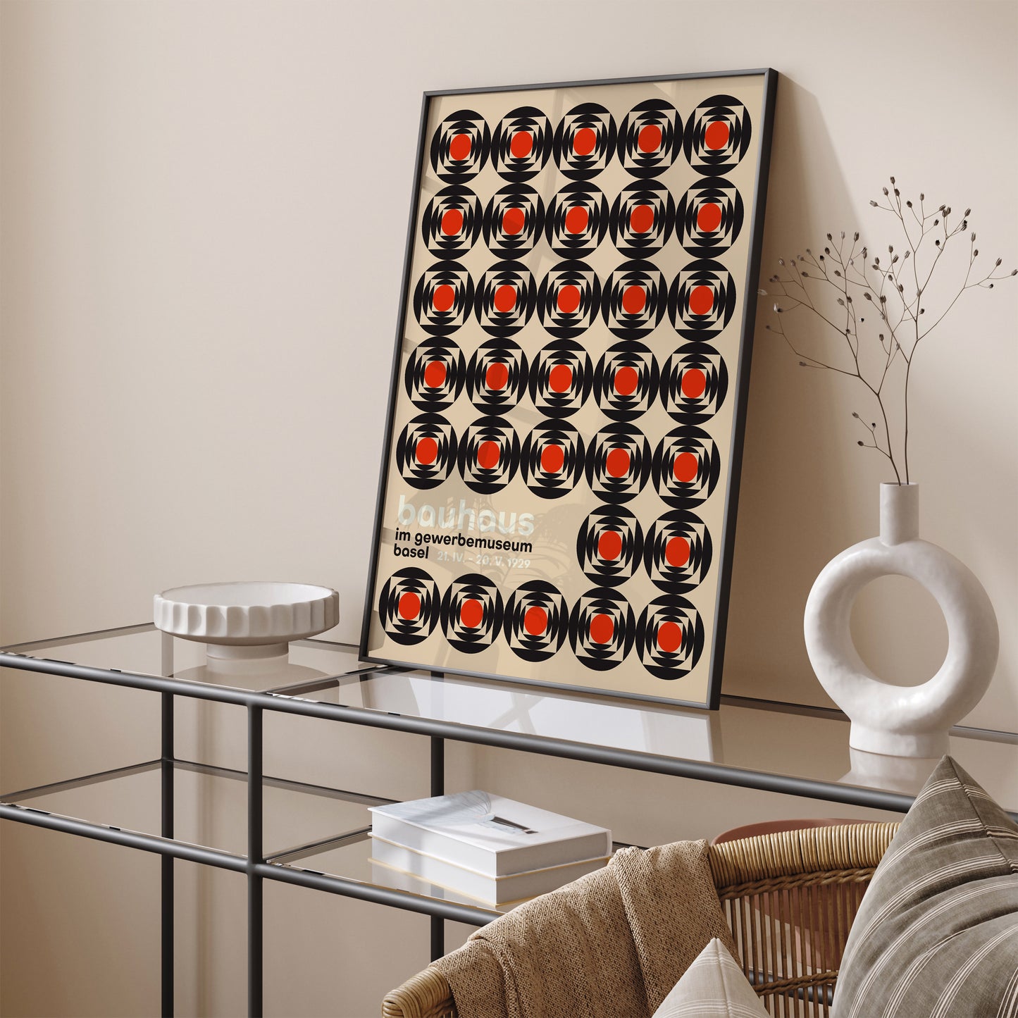 Geometric Bauhaus Shapes Poster