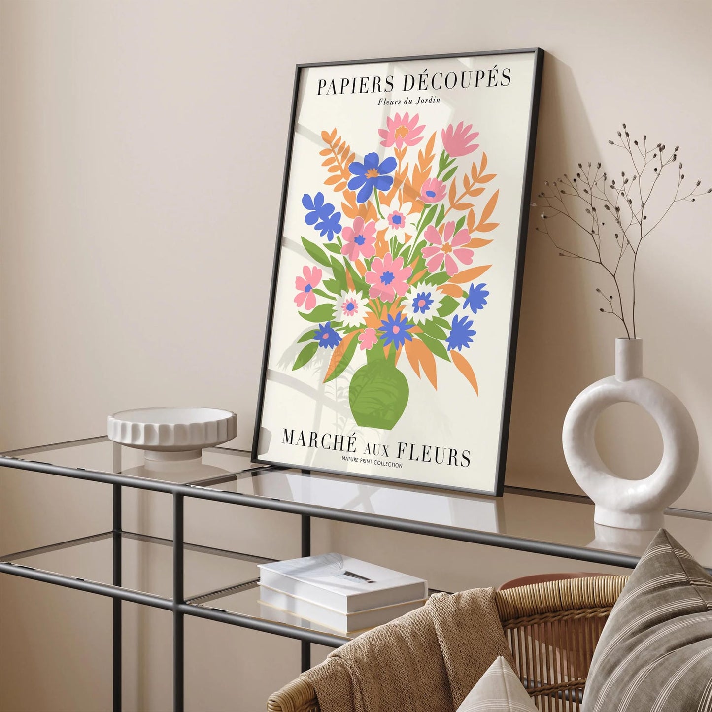 Papiers Decoupes Pastel Bouquet of Flowers Art Print