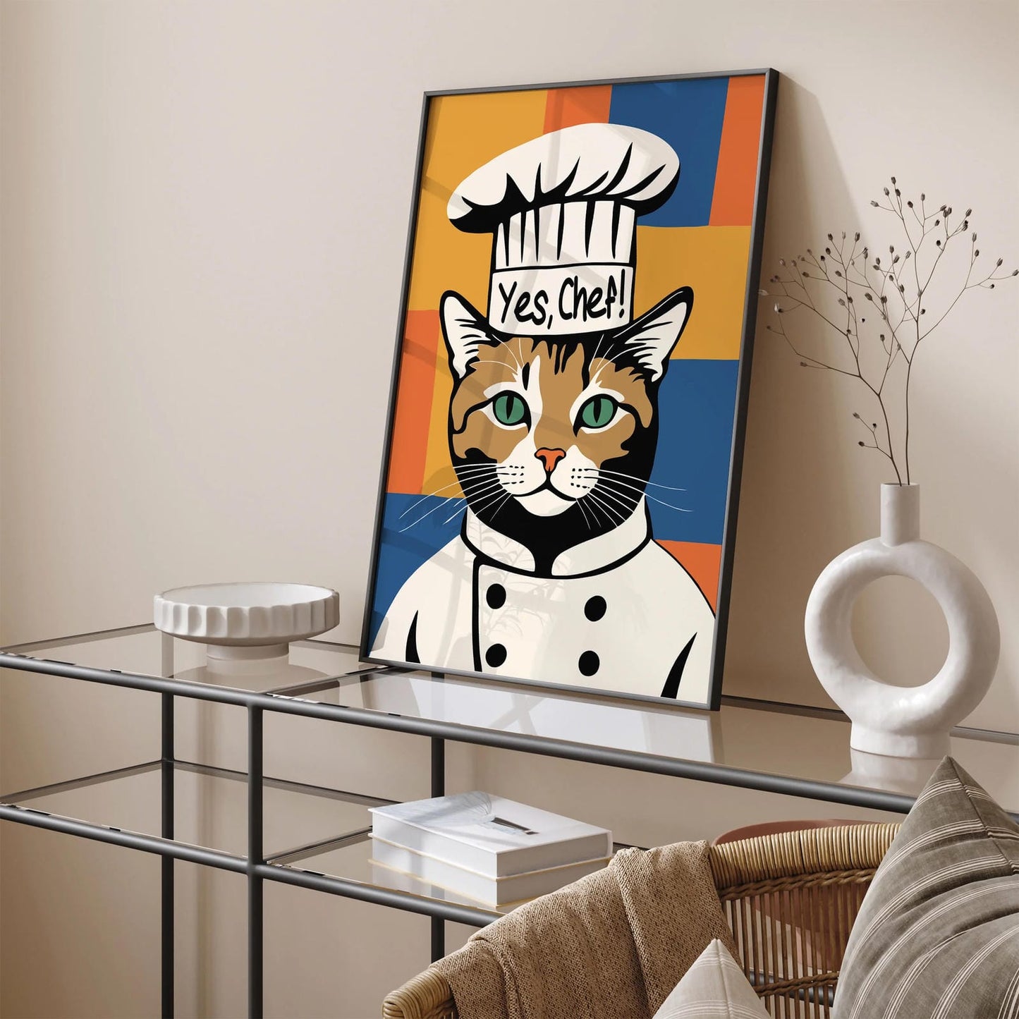 Yes Chef! Kitchen Wall Decor Print
