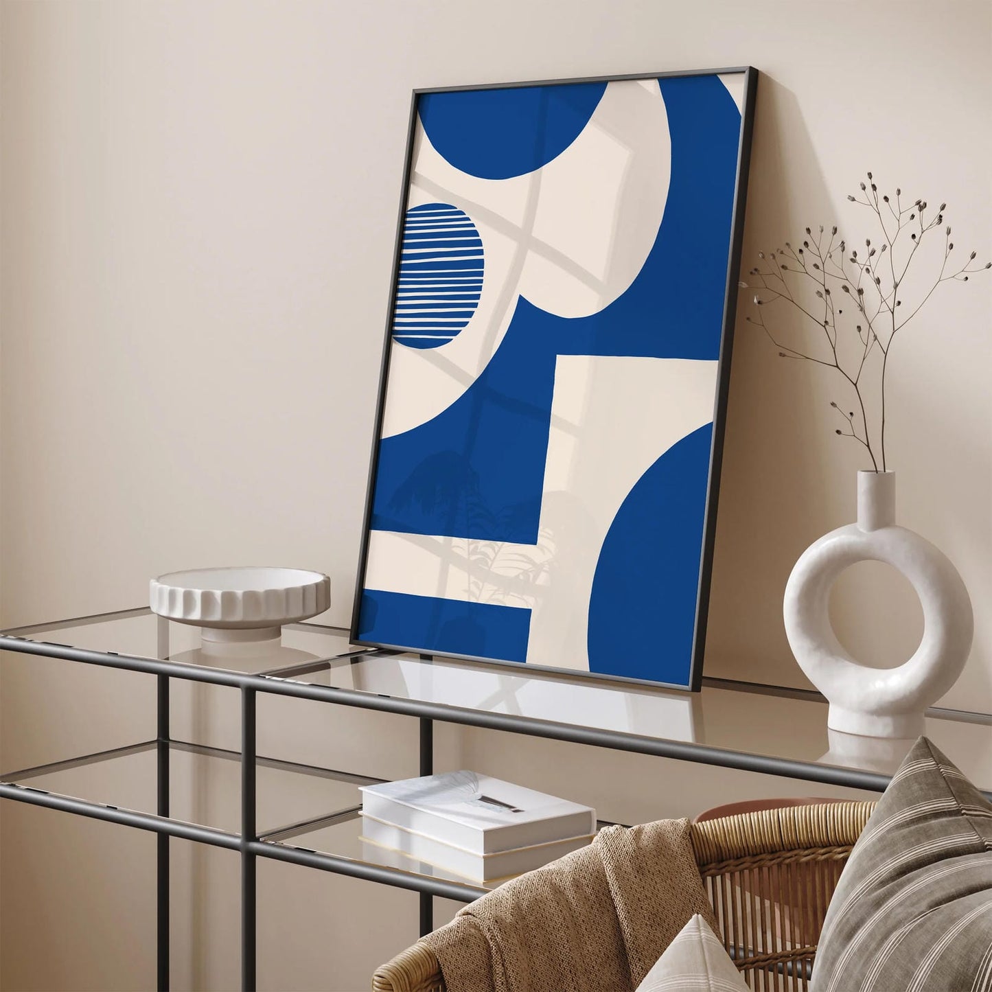 Modern Blue Cut Outs Wall Art