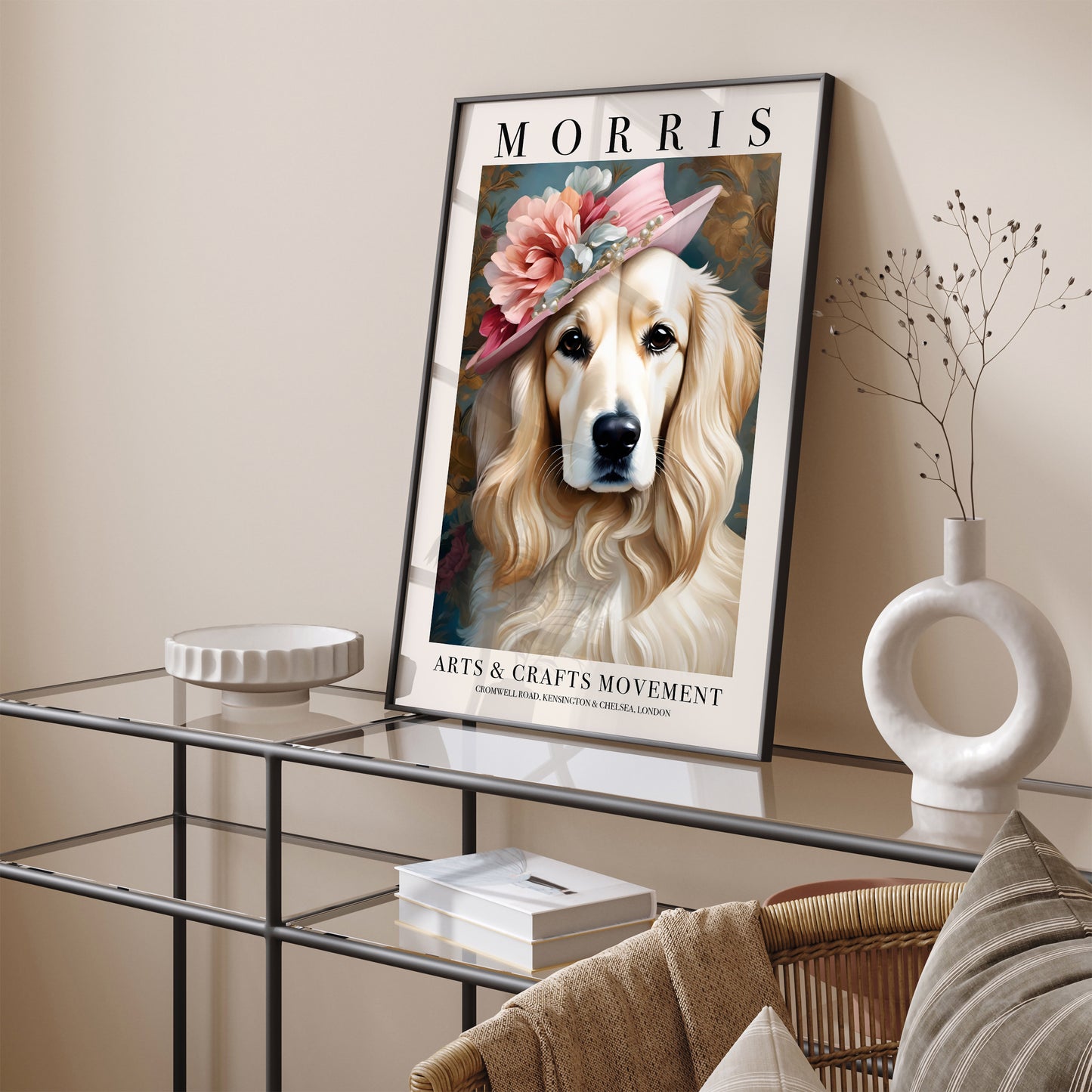 William Morris Labrador Dog Poster