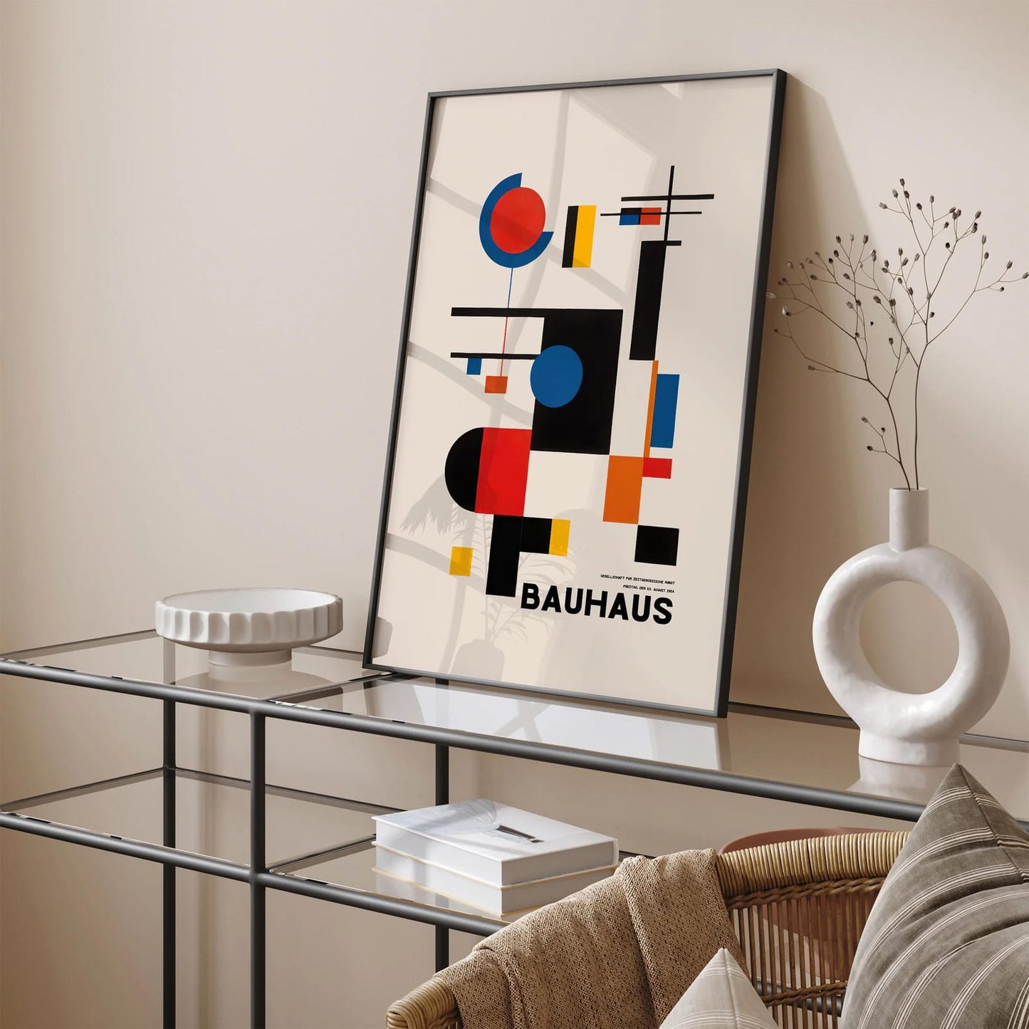 Bauhaus Abstract Geometric Shapes Poster