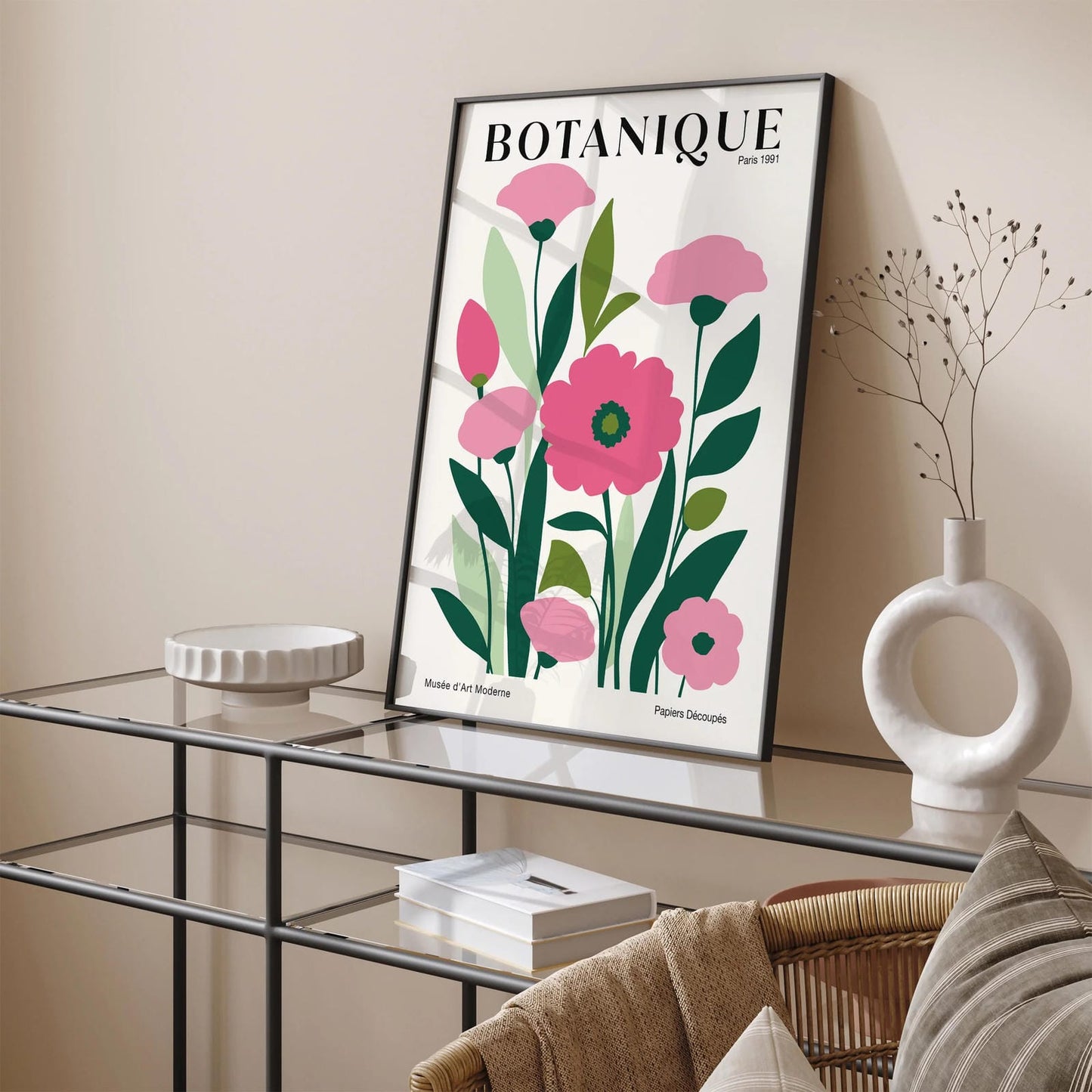Botanical Flower Art Print - Modern French Poster