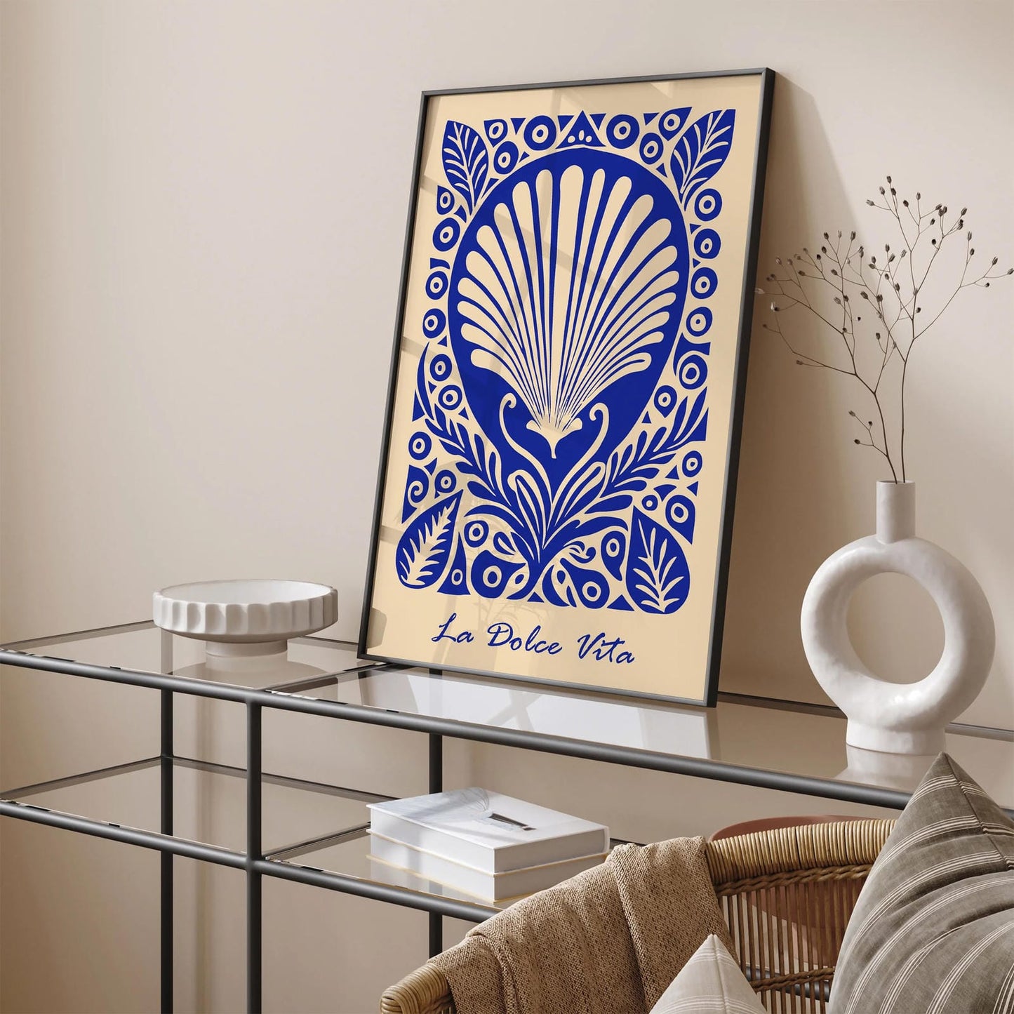 La Dolce Vita Blue Seashell Poster