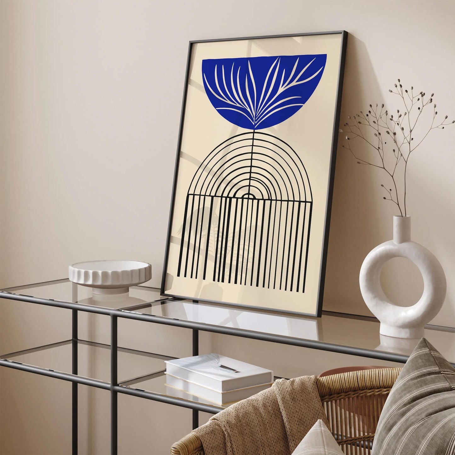 Modern Minimalist Arches Bathroom Wall Art