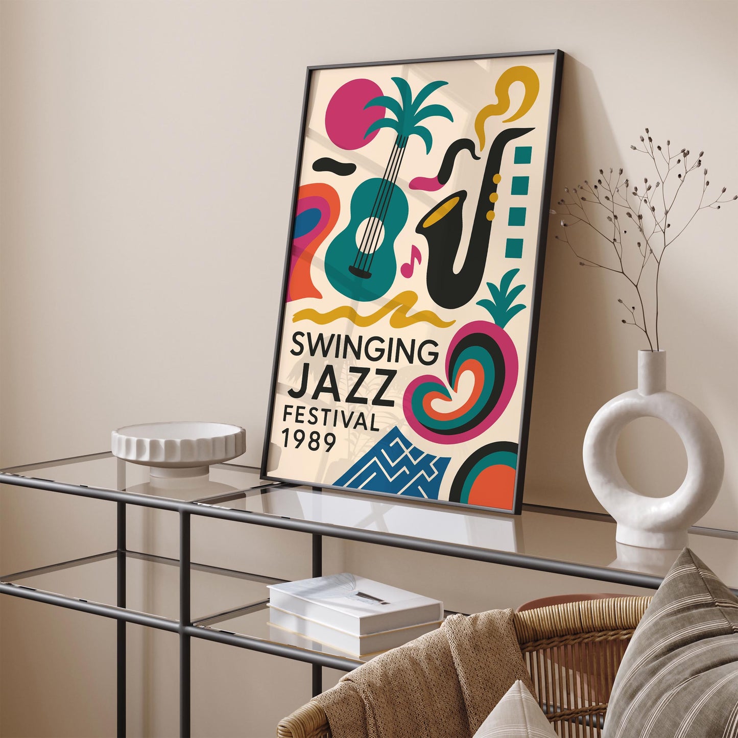 Swing Jazz Poster – Retro Festival Wall Decor