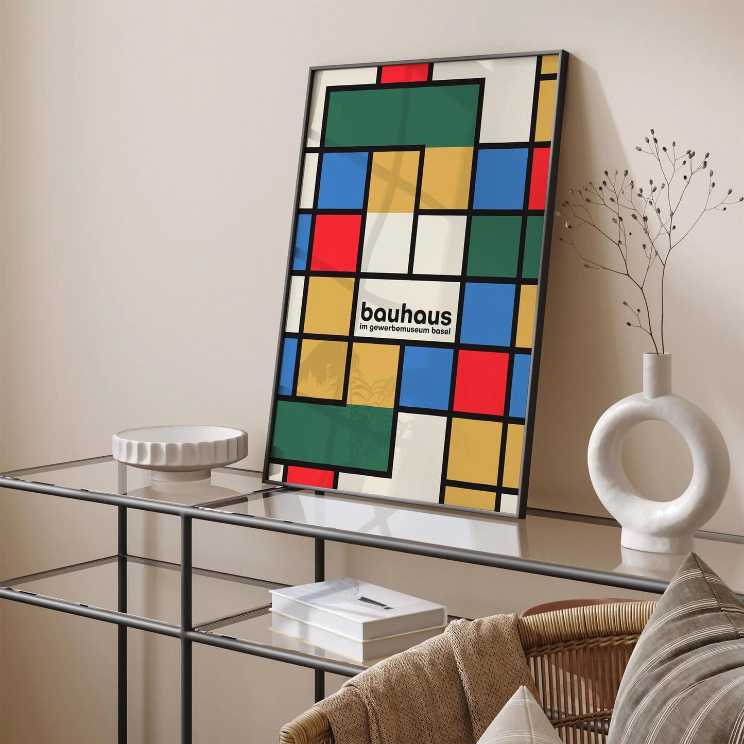 Retro Colorful Bauhaus Ausstellung Art Print