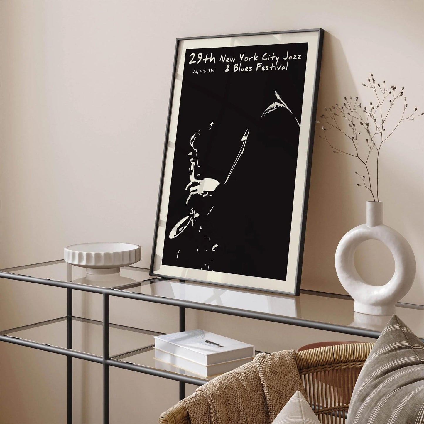 New York City Jazz & Blues Festival Vintage Wall Art - HypeSheriff Europe
