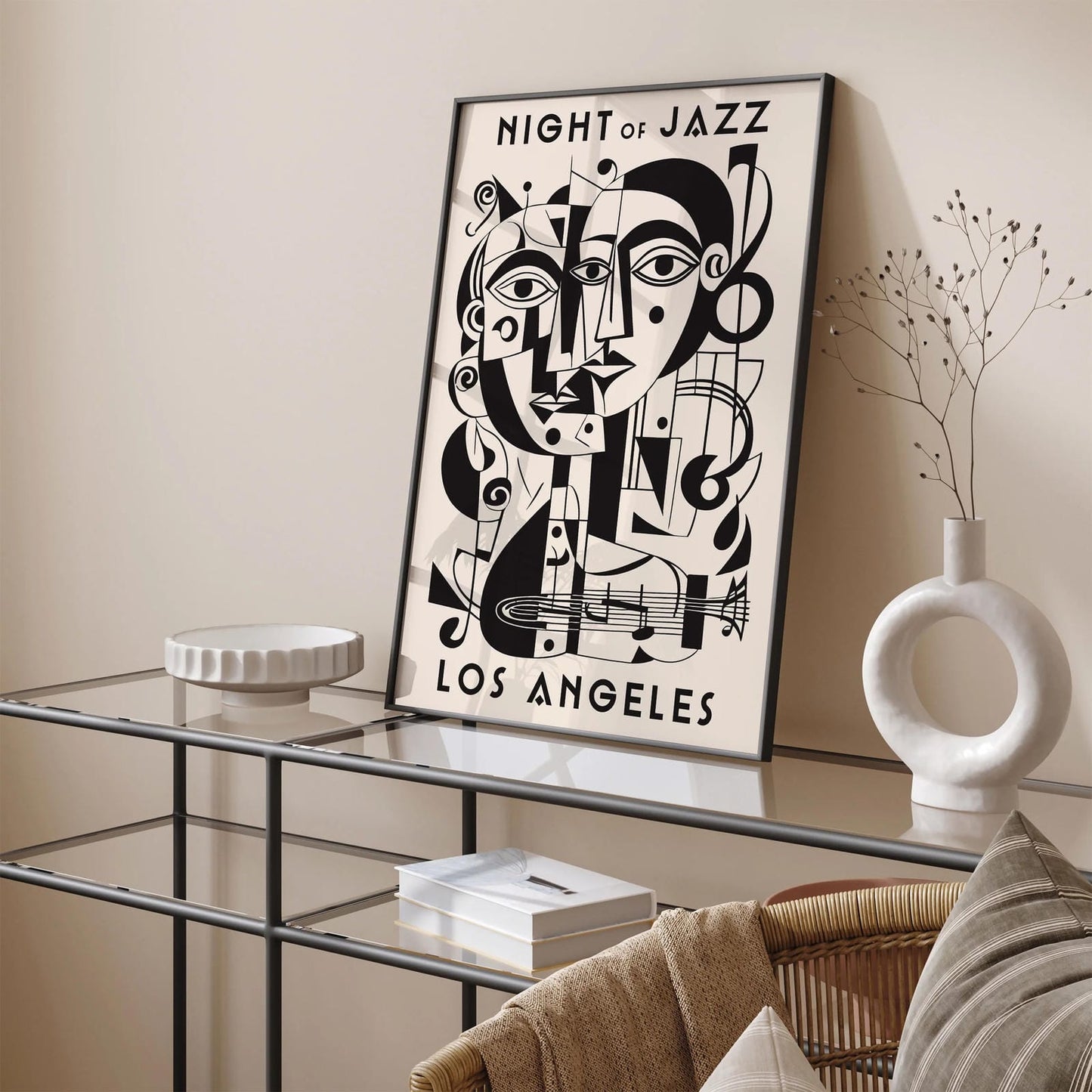 Night of Jazz Cubism Music Poster