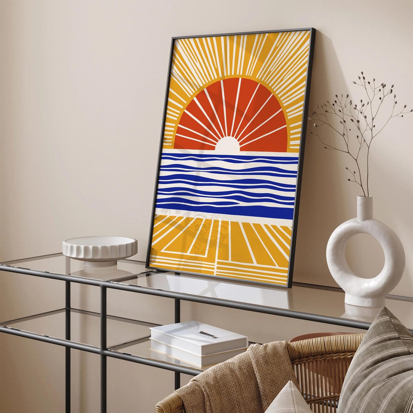 Retro 70s Sunset Art Print