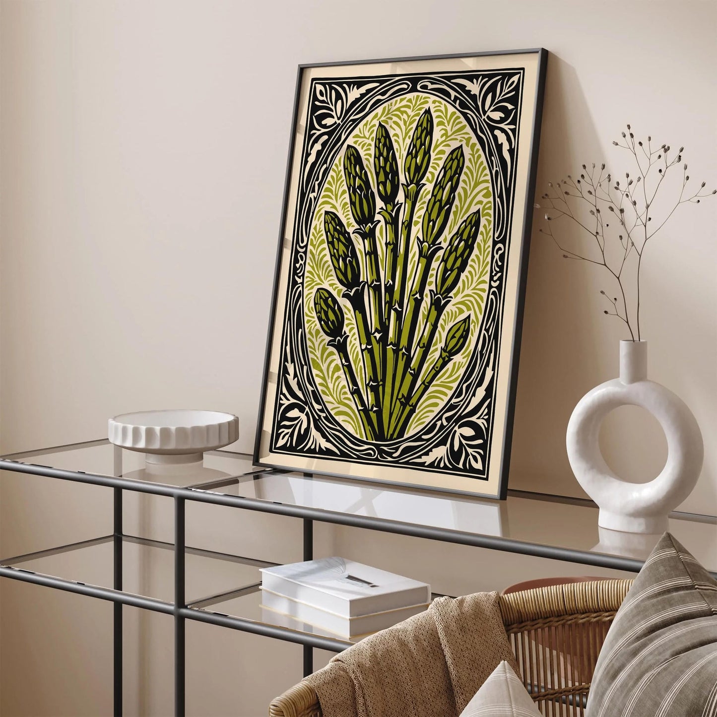 Asparagus Poster Kitchen Wall Art Decor
