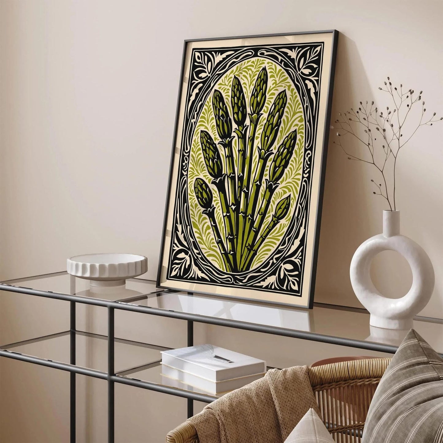 Asparagus Poster Kitchen Wall Art Decor