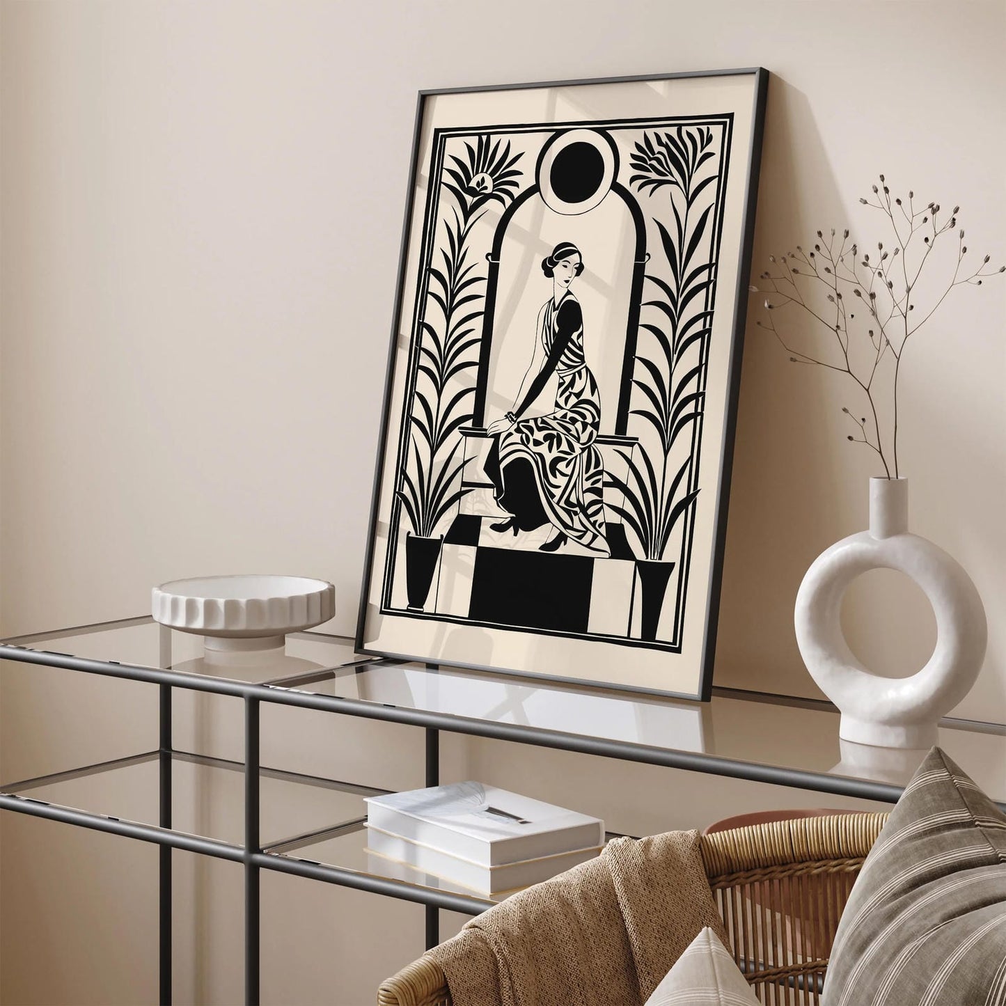 Art Deco Woman Portrait Art Print