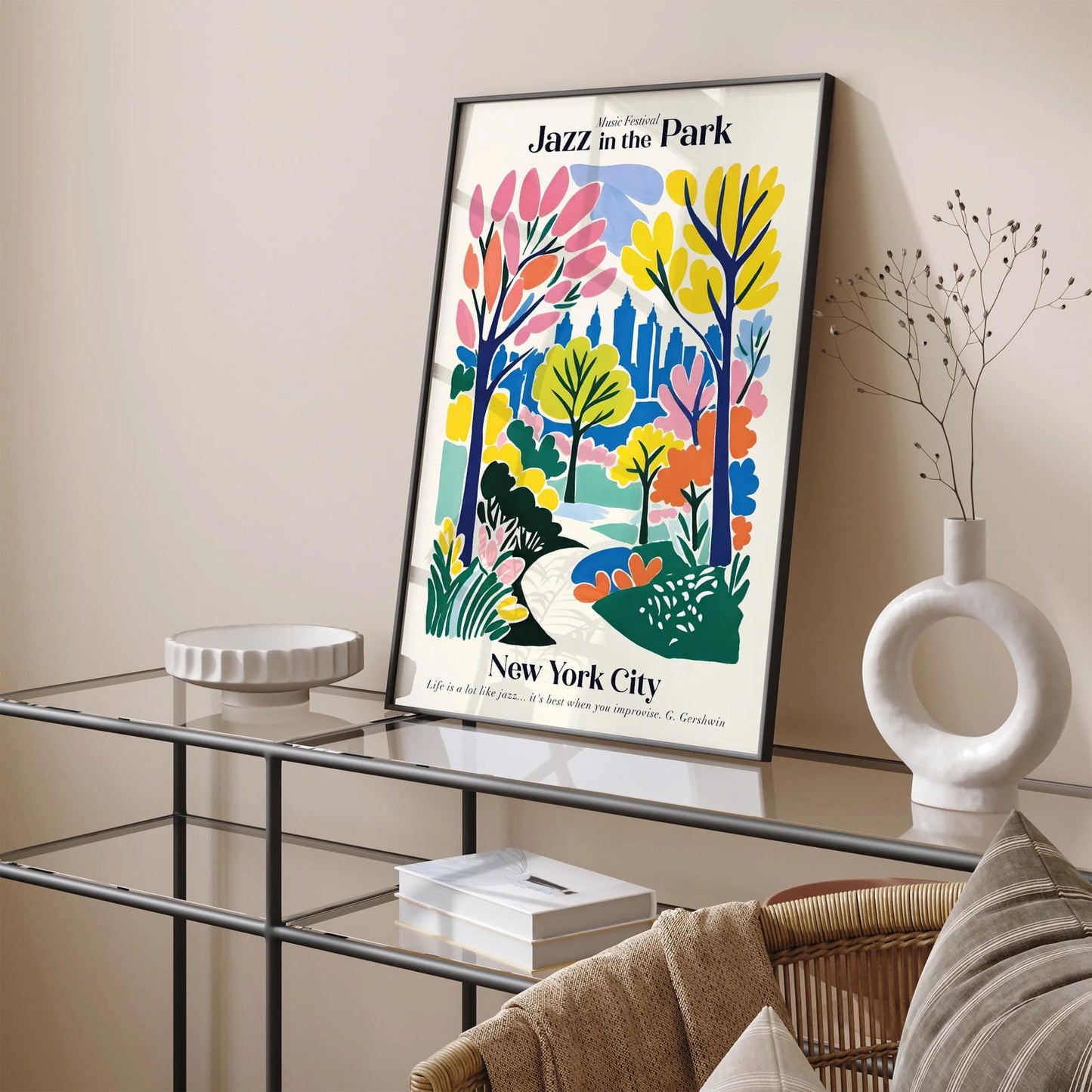 Jazz in the Park, New York City Music Poster