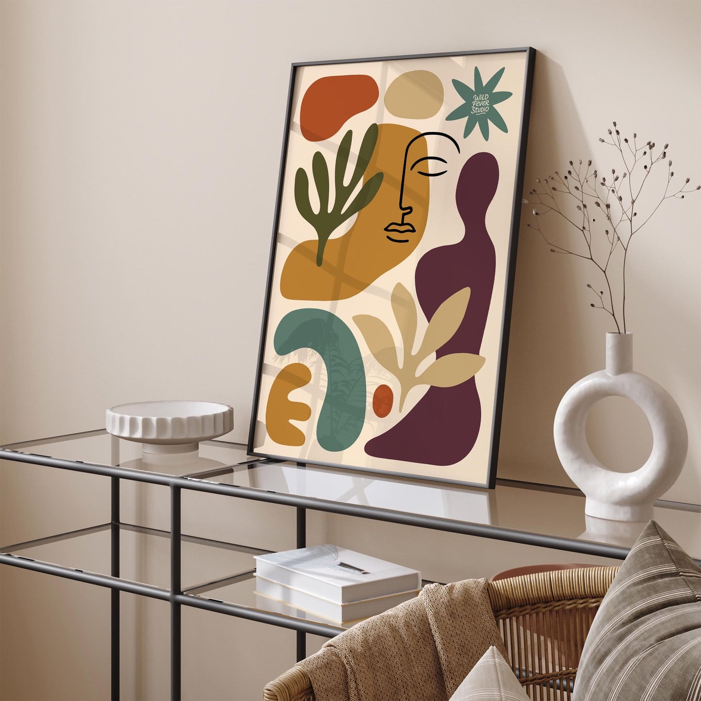 Modern Abstract Shapes - Organic Form Wall Art Print
