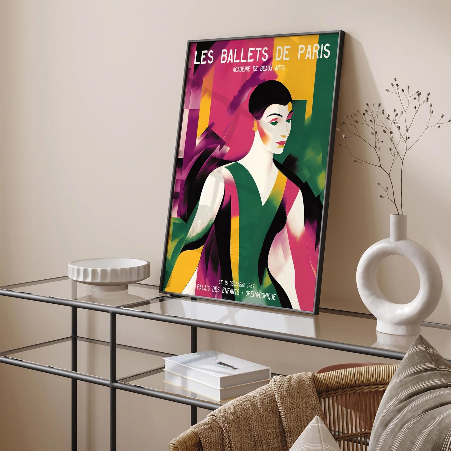 French Ballerina Retro Wall Art Prints