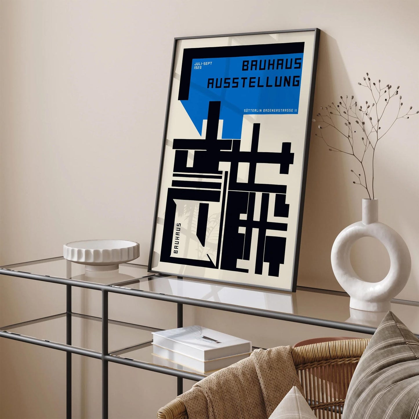 Bauhaus Ausstellung Blue Modern Art Print